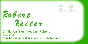 robert neiter business card
